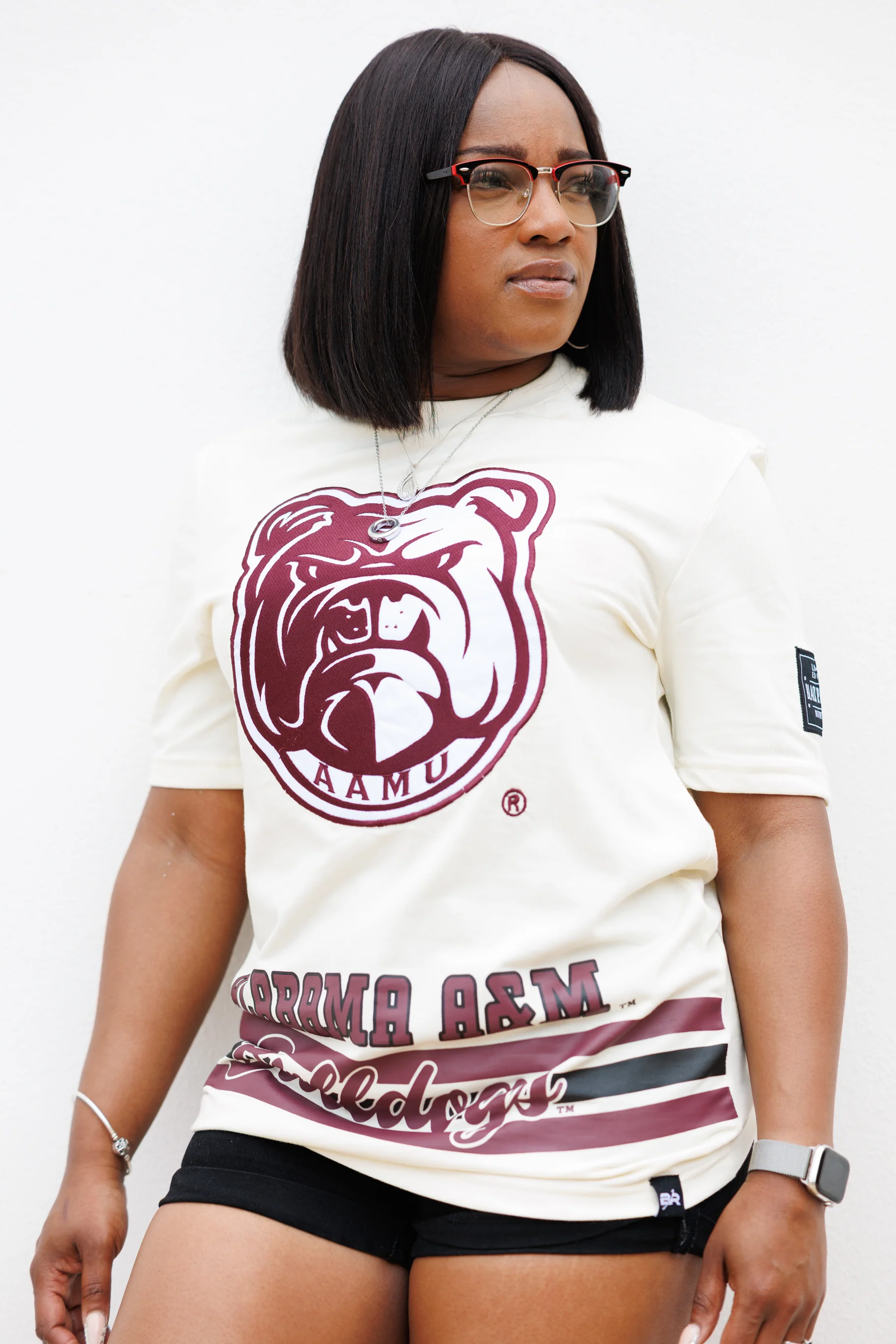 AAMU BIG Bulldog PREMIUM Tee in Cream - Image 10