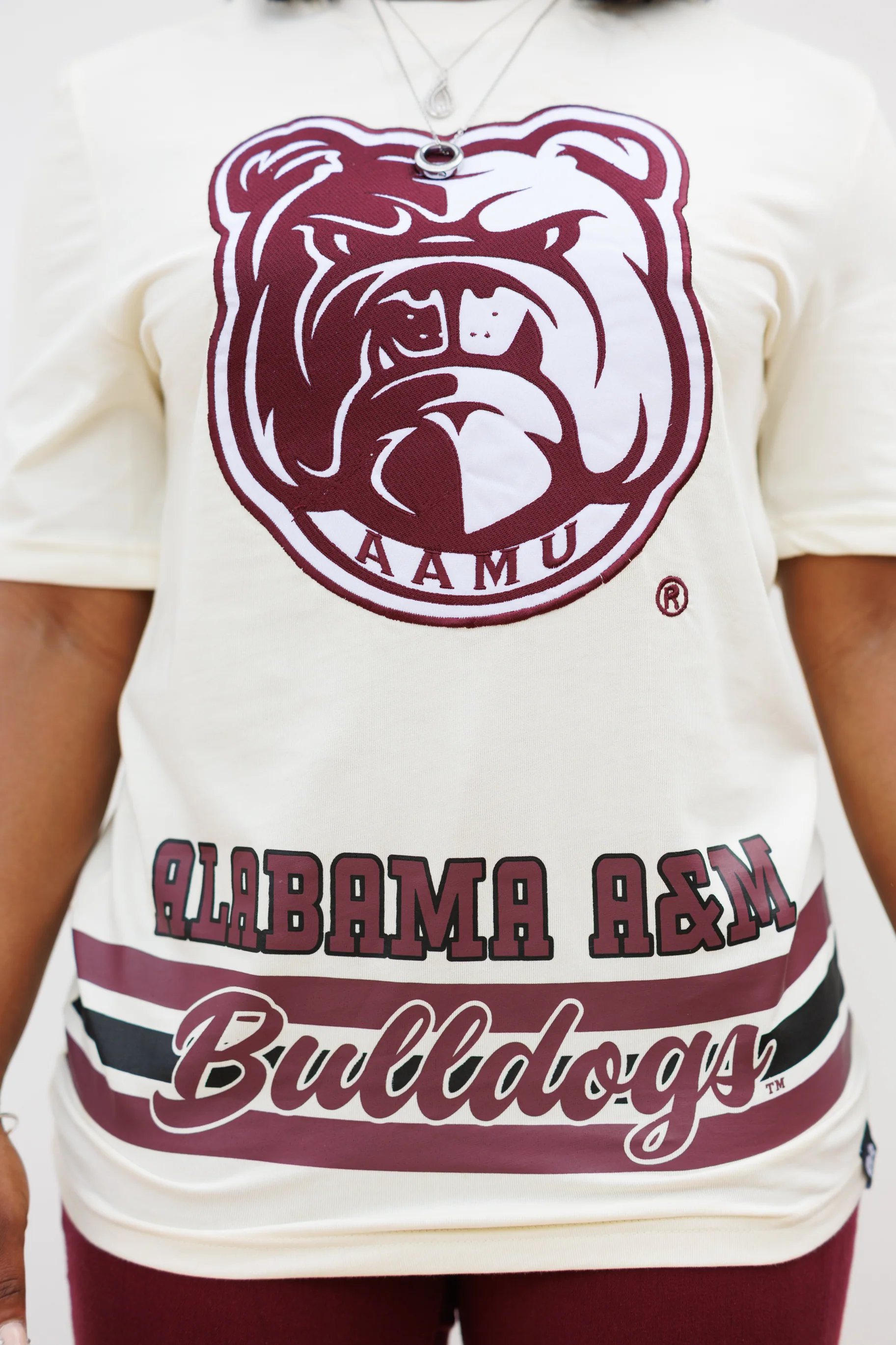 AAMU BIG Bulldog PREMIUM Tee in Cream - Image 3