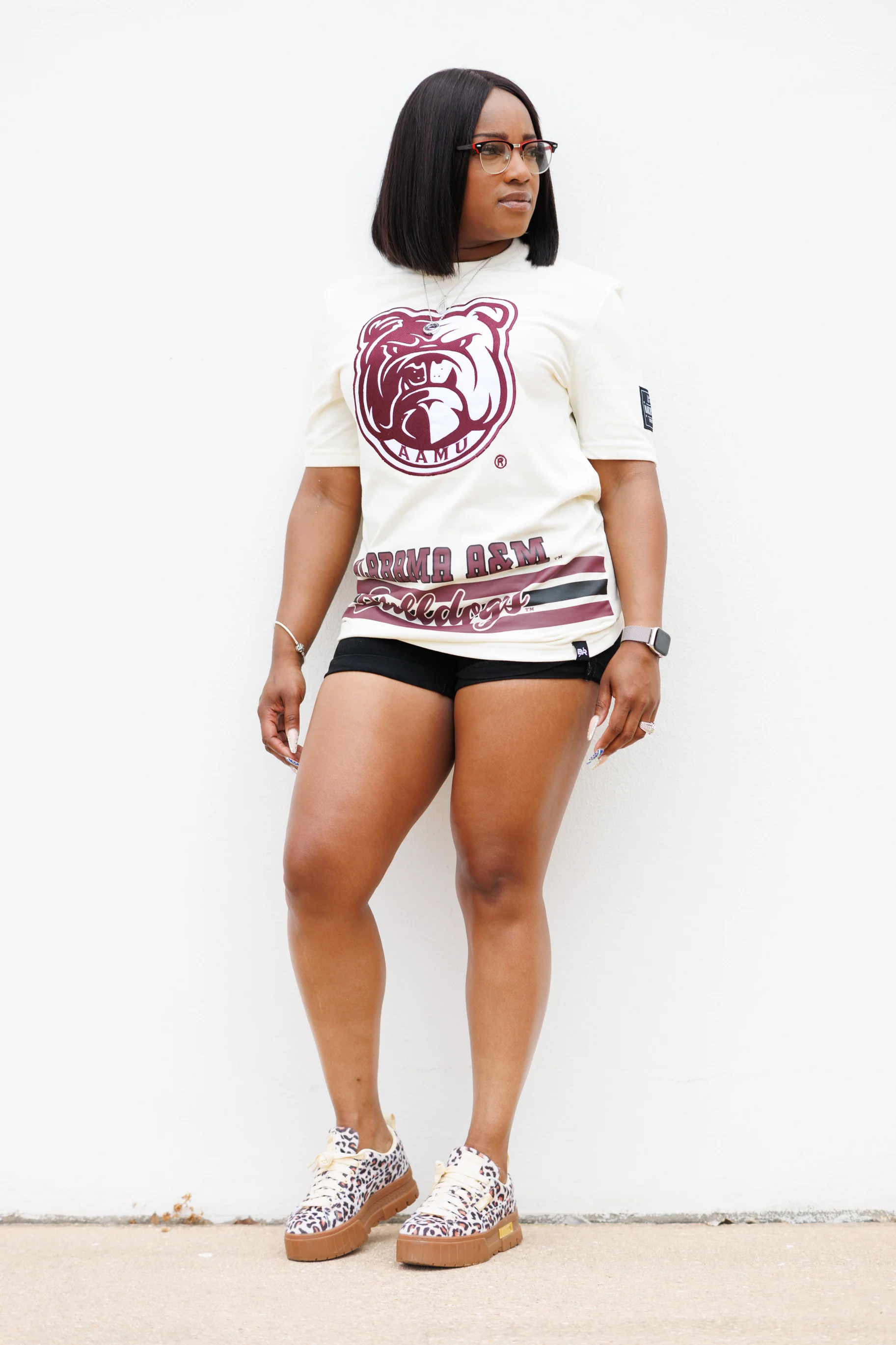 AAMU BIG Bulldog PREMIUM Tee in Cream - Image 9