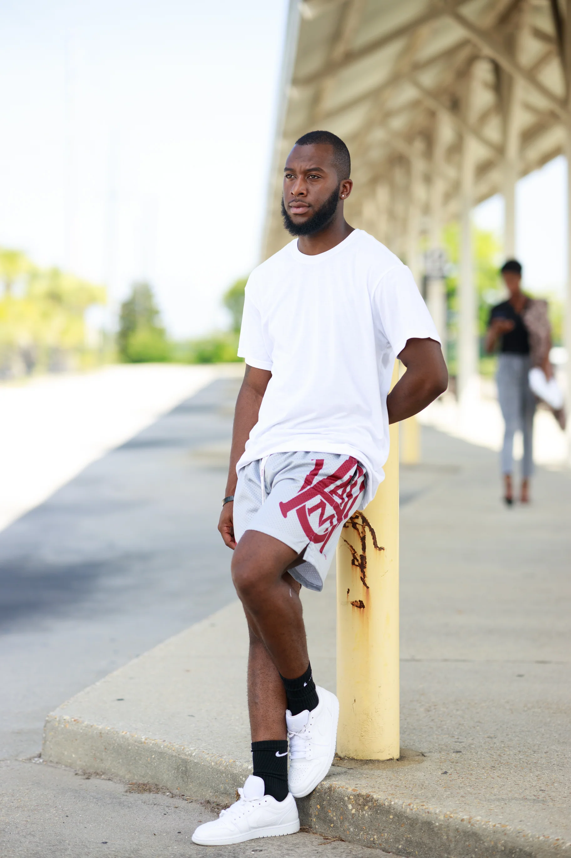 AAMU Big Logo Mesh Shorts (GRAY) - Image 5