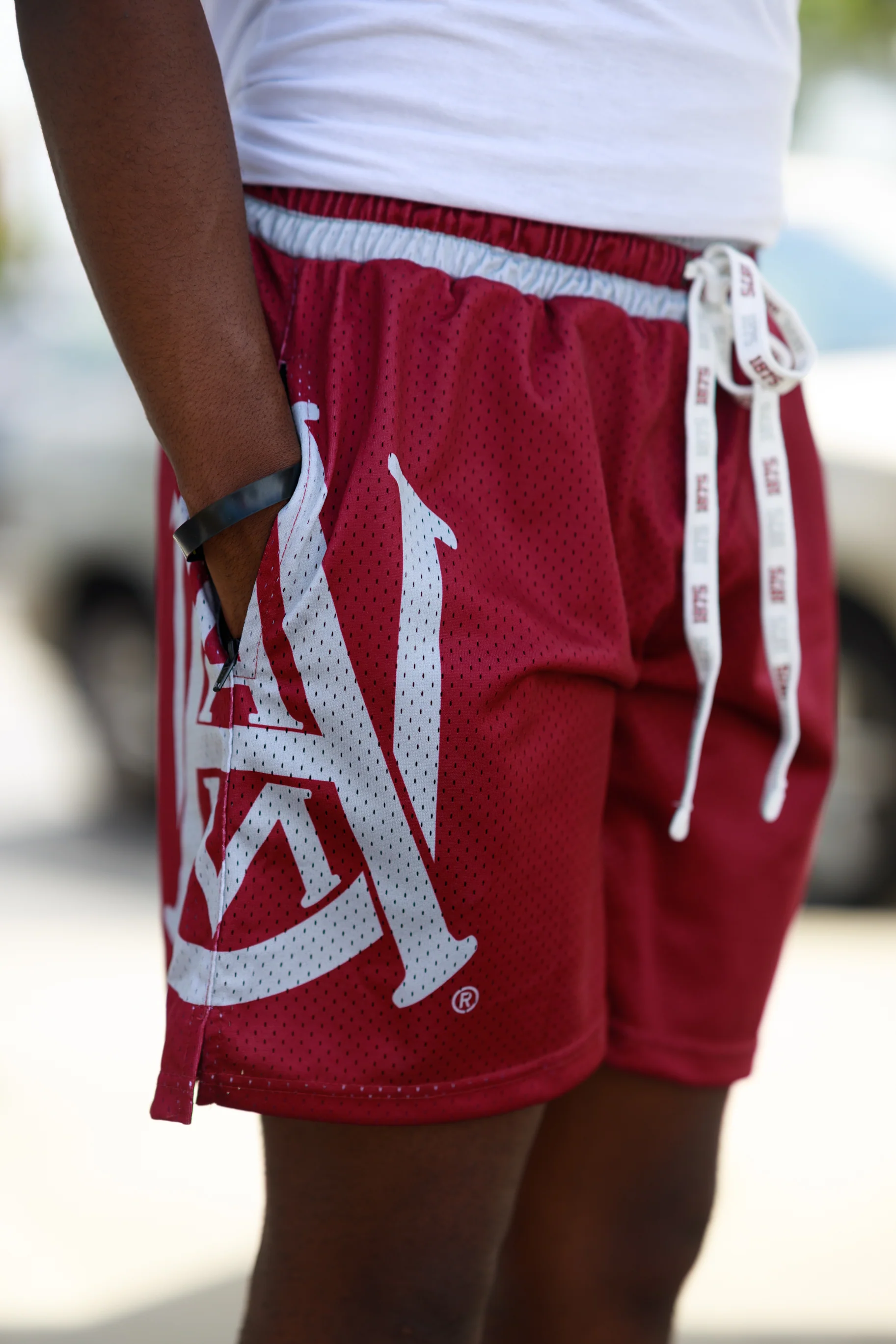 AAMU Big Logo Mesh Shorts (MAROON) - Image 3