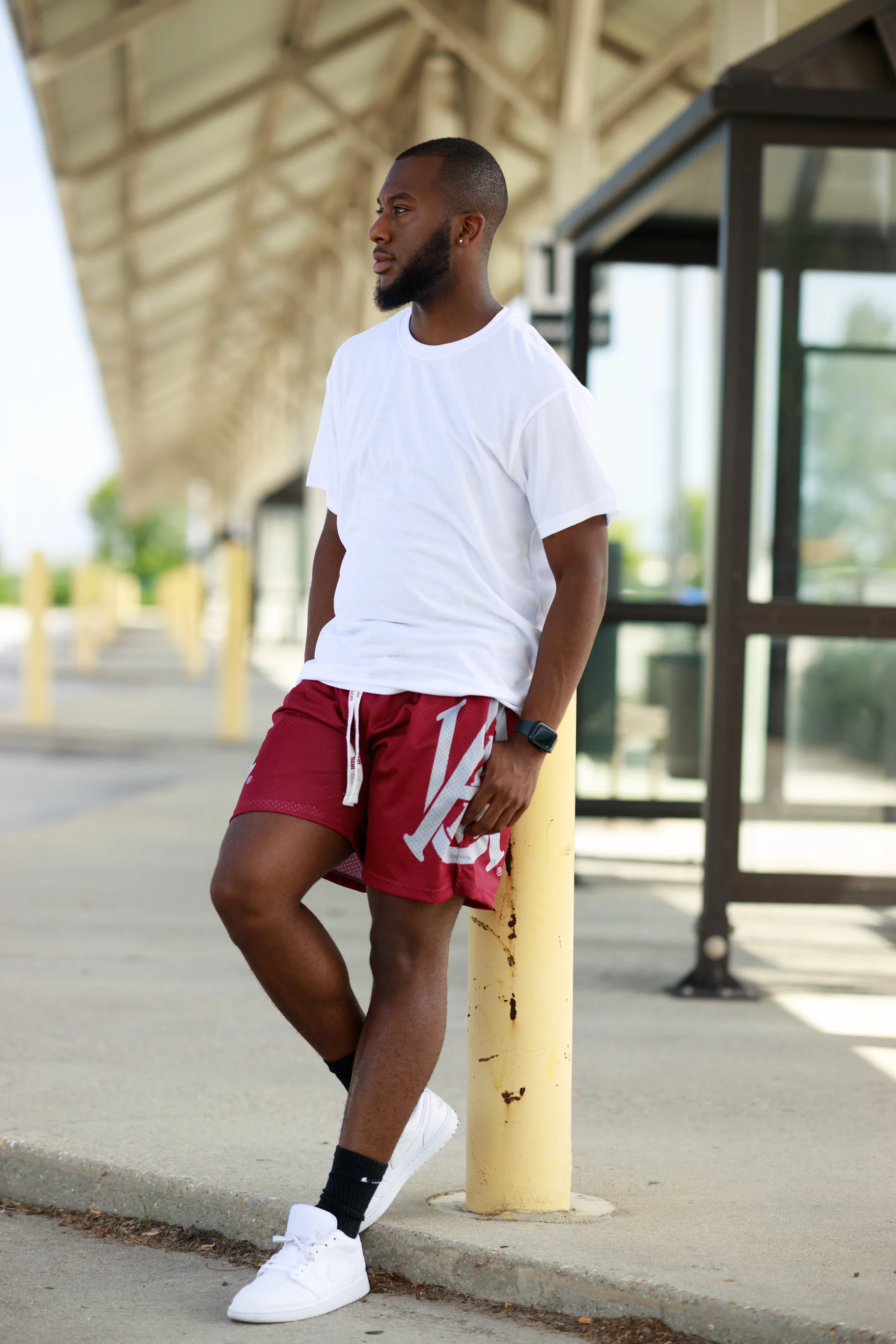 AAMU Big Logo Mesh Shorts (MAROON) - Image 4