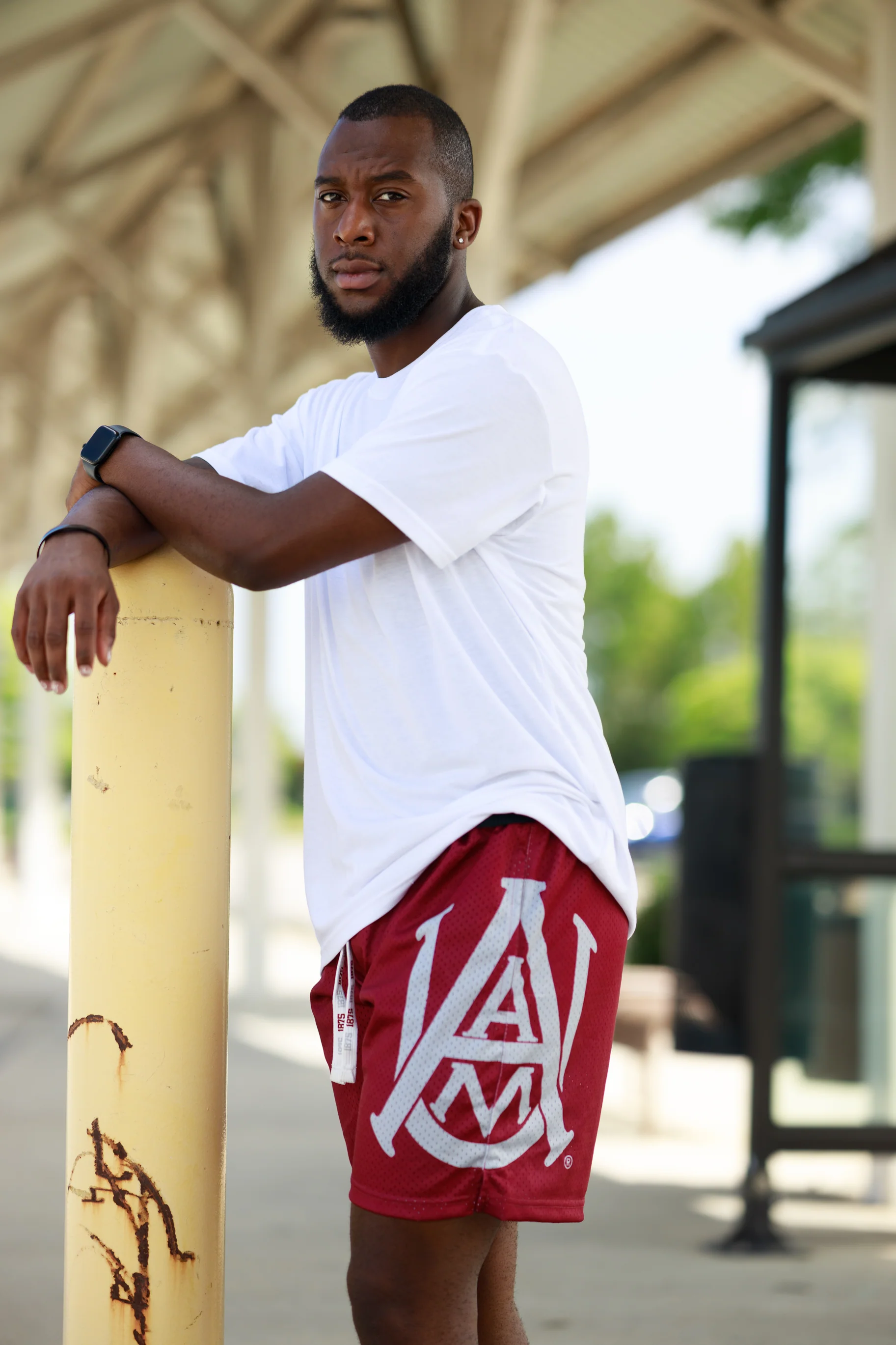 AAMU Big Logo Mesh Shorts (MAROON) - Image 5