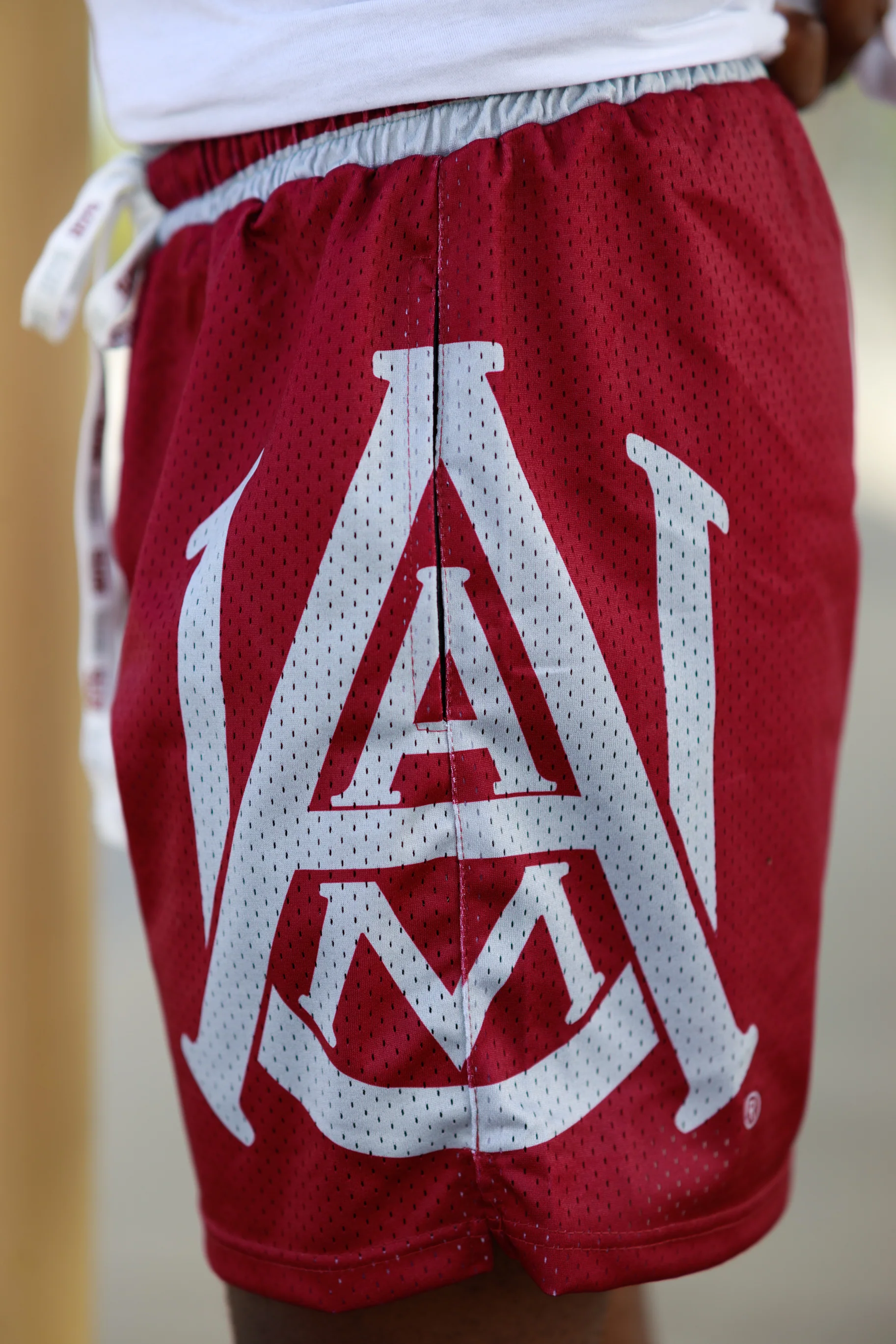 AAMU Big Logo Mesh Shorts (MAROON) - Image 7