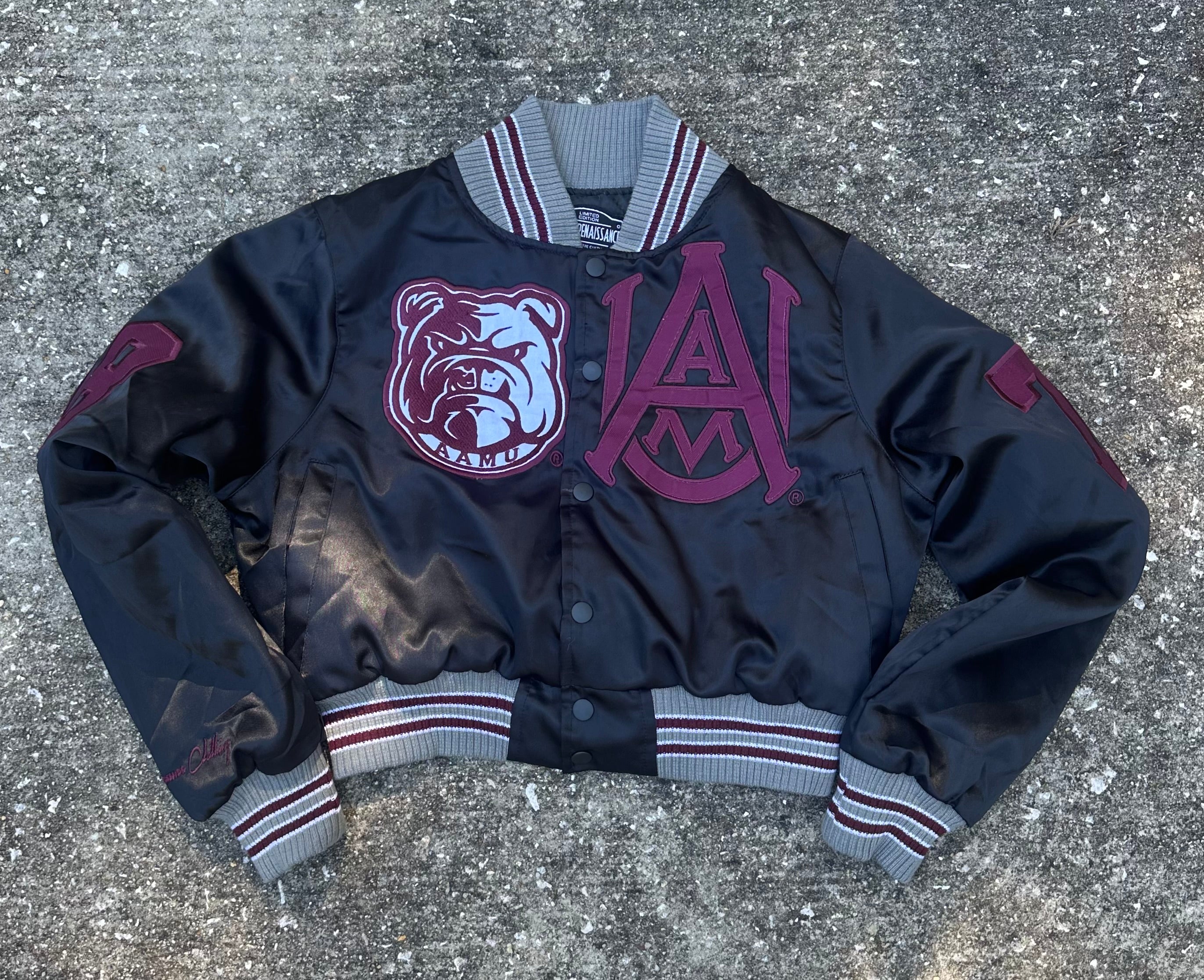 AAMU Limited Edition Women's  Satin Jacket in Black - Image 3