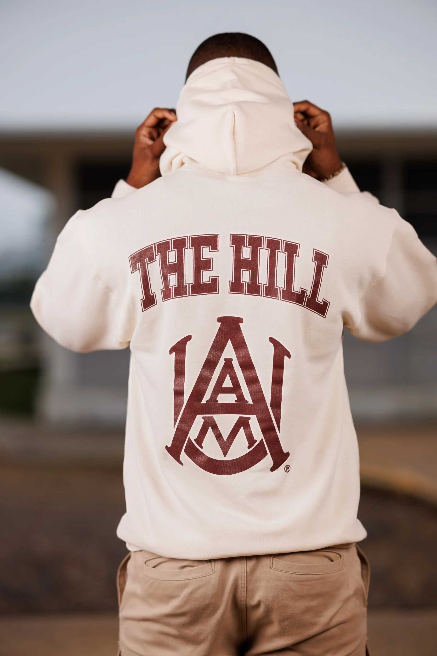 AAMU "The Hill" Hoodie in Natural - Image 3