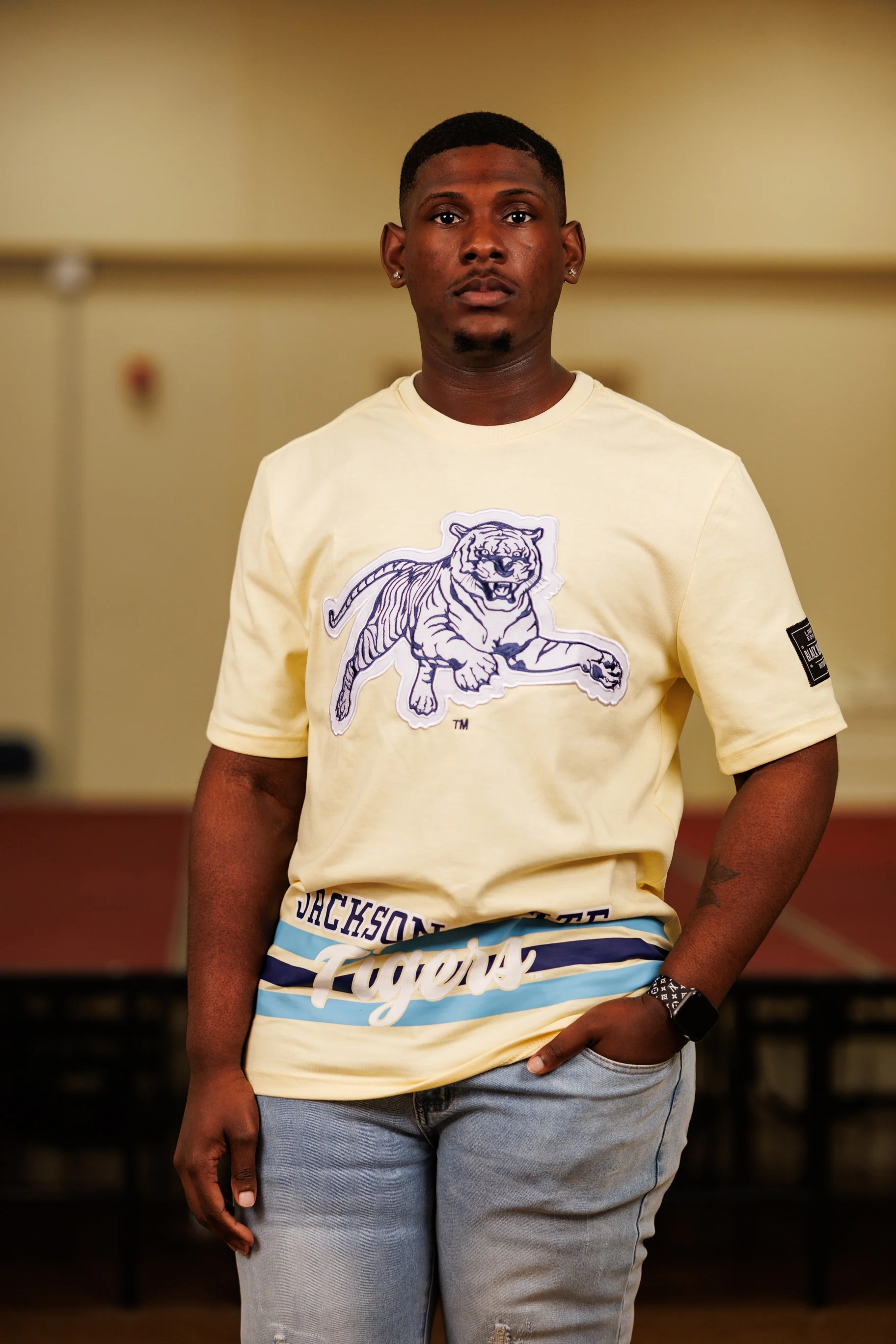 Jackson State Embroidered Big Tigers Tee - Image 4