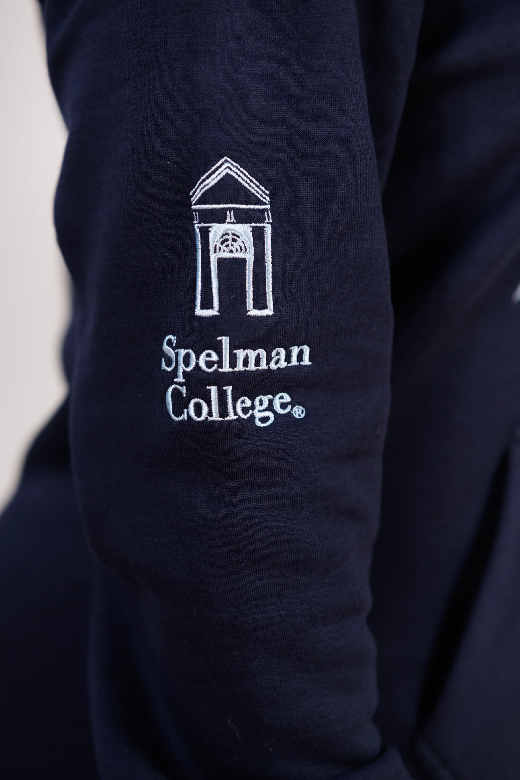 Embroidered Spelman Hoodie Dress - Image 9