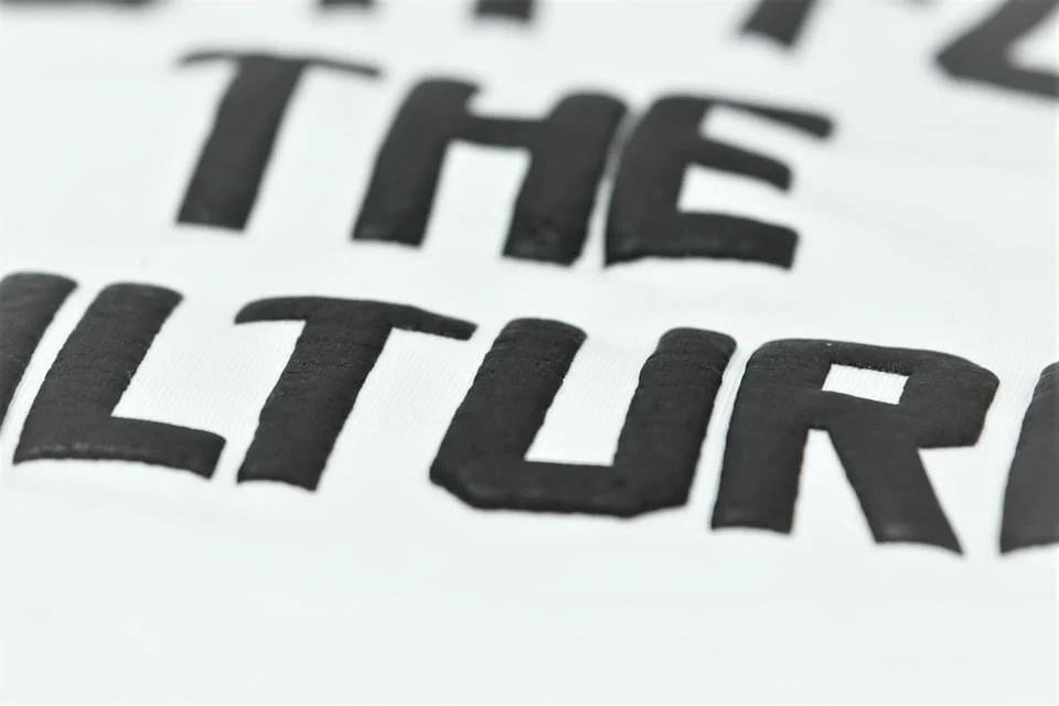 Heavyweight PUFF PRINT Culture Tee White/Royal Blue (Premium Tee) - Image 6