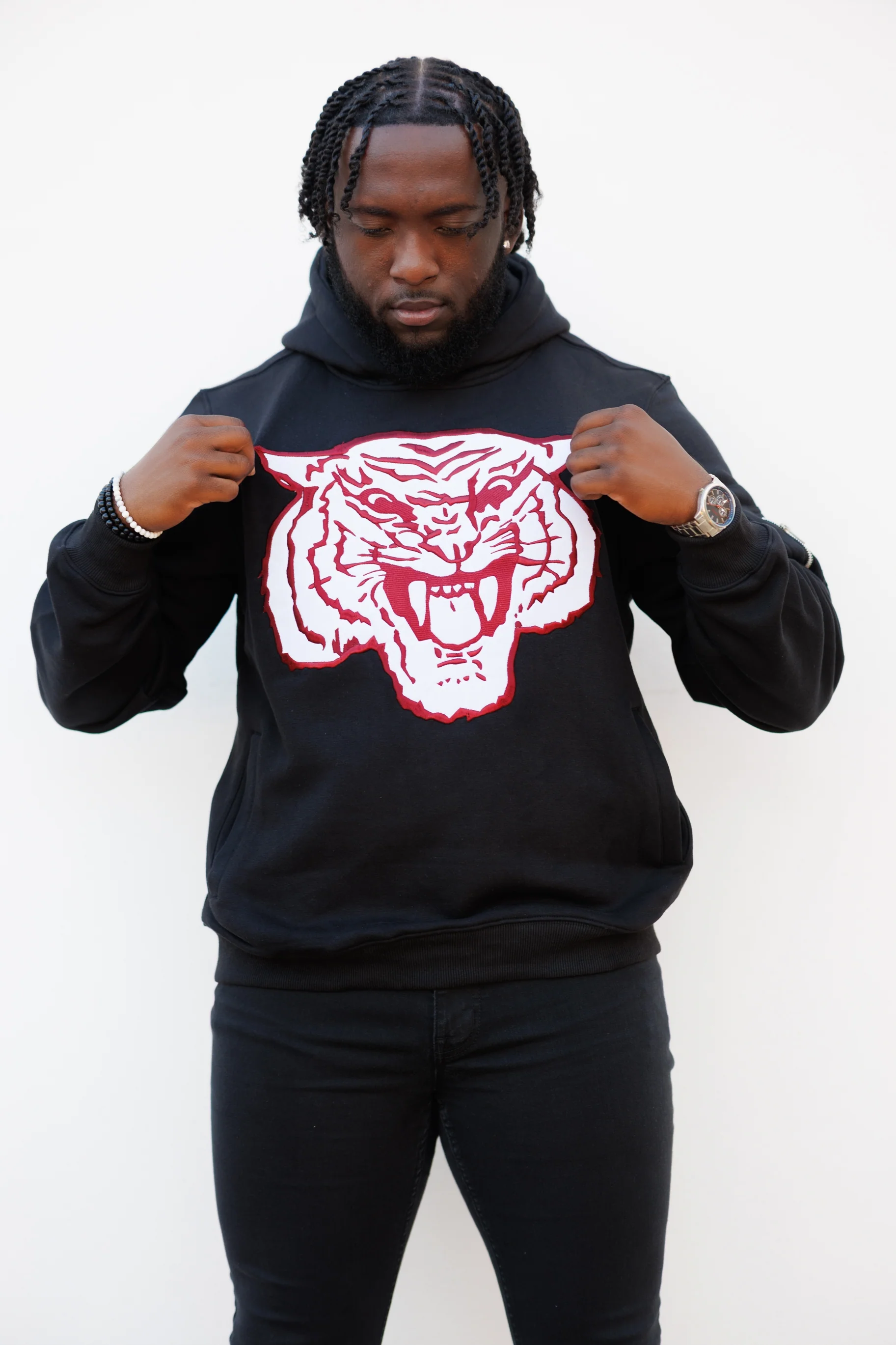 Morehouse Embroidered Big Tiger Hoodie - Image 6