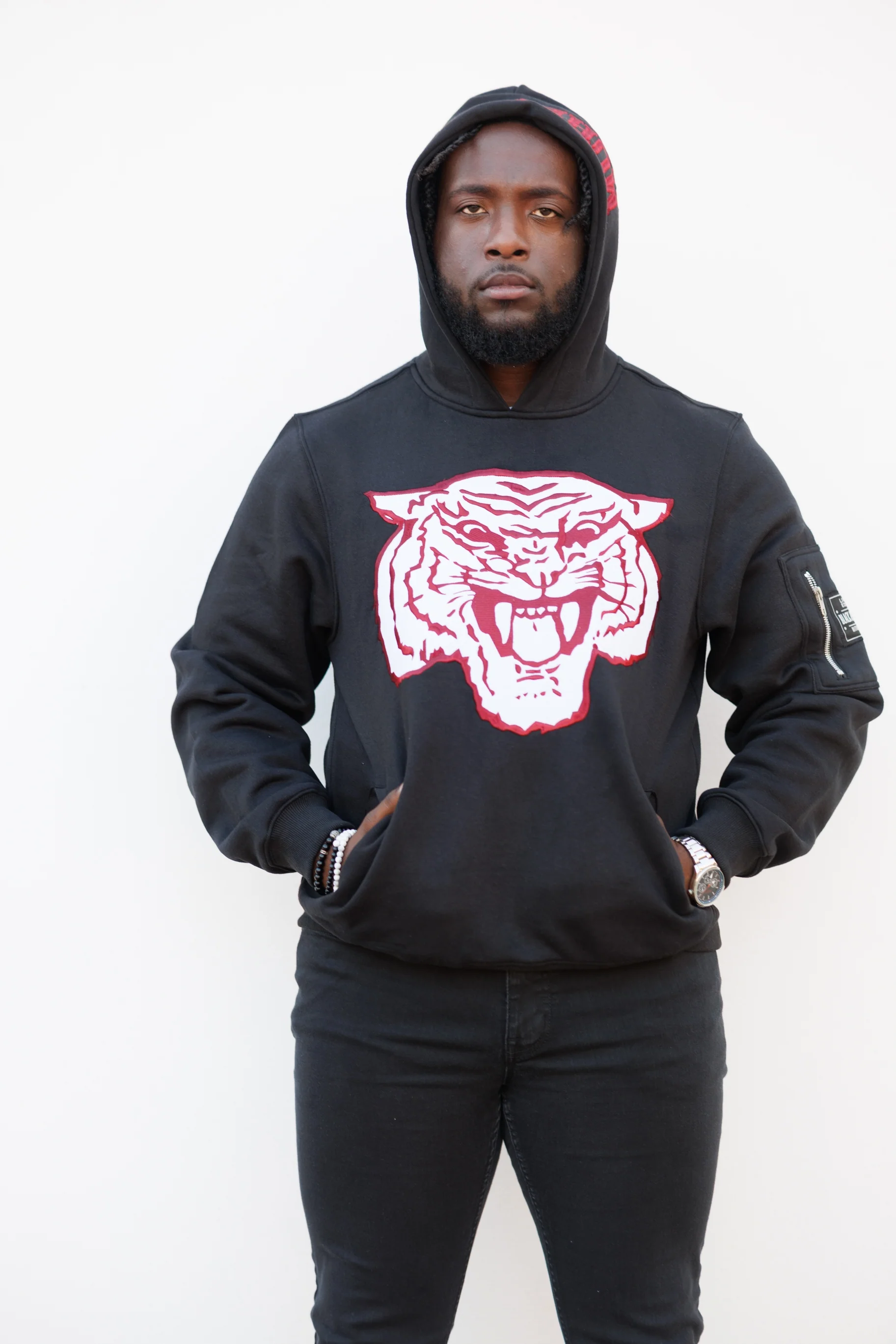 Morehouse Embroidered Big Tiger Hoodie - Image 7