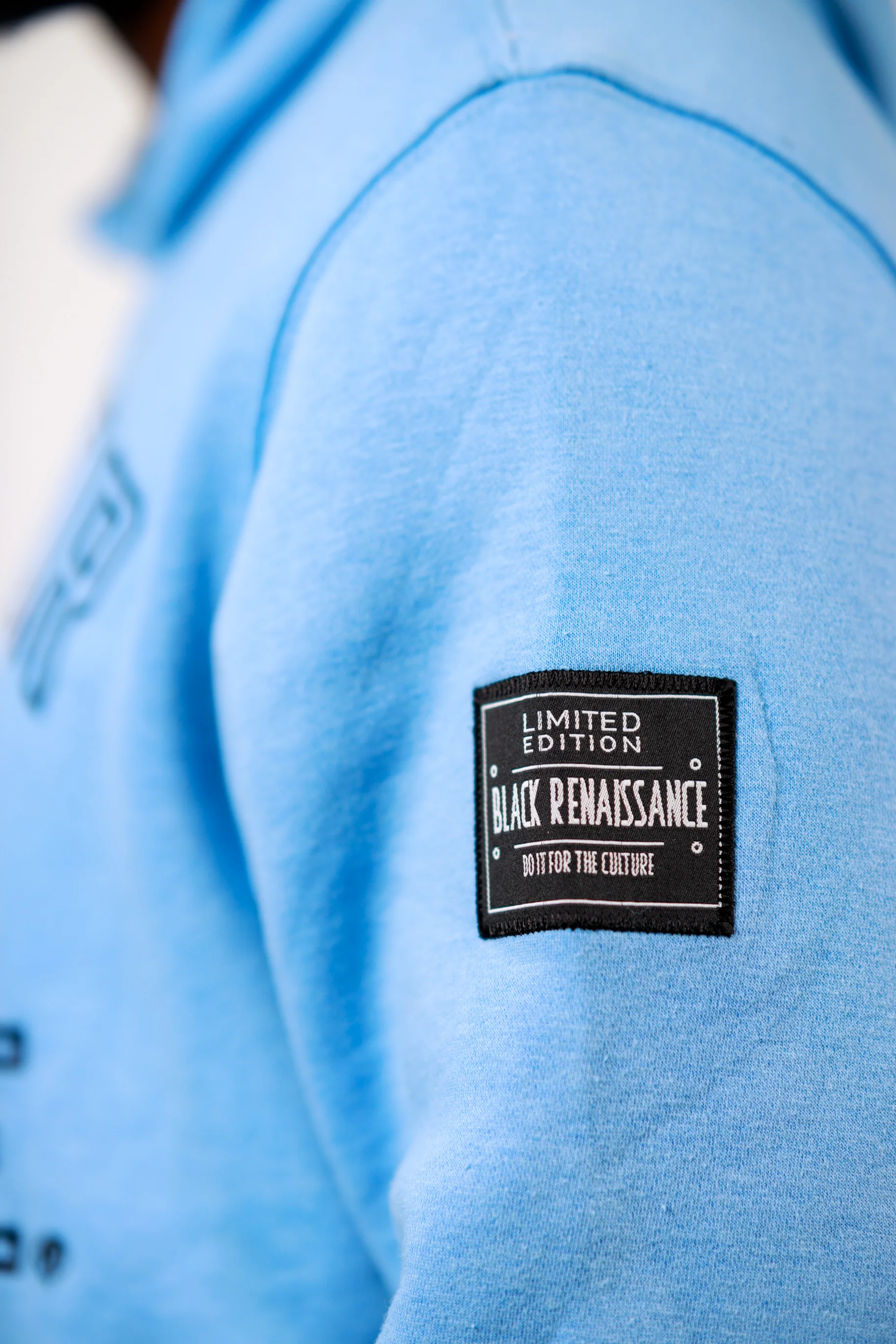 Oversized Outline Hoodie in Light Blue - Image 3