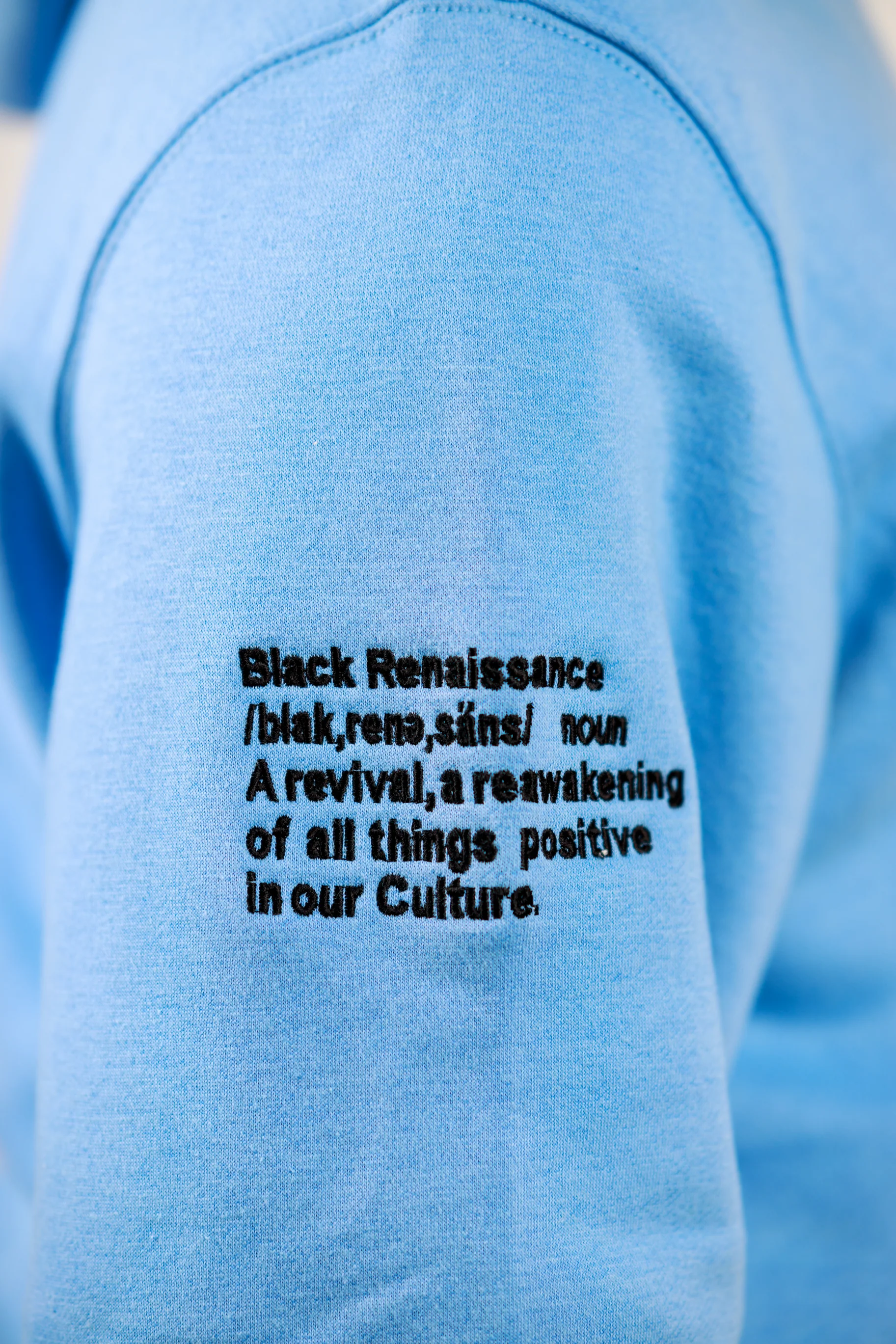 Oversized Outline Hoodie in Light Blue - Image 4