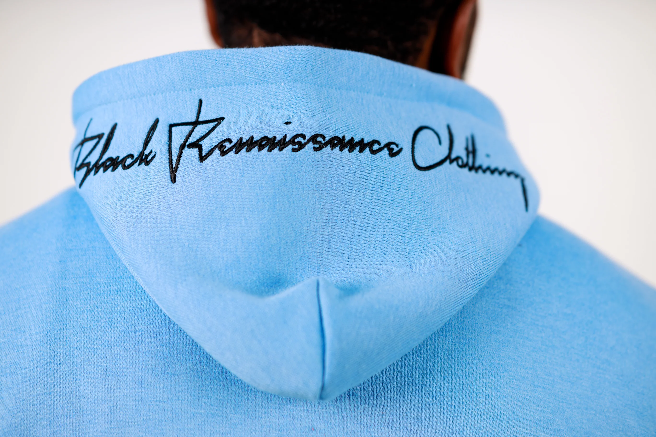 Oversized Outline Hoodie in Light Blue - Image 7