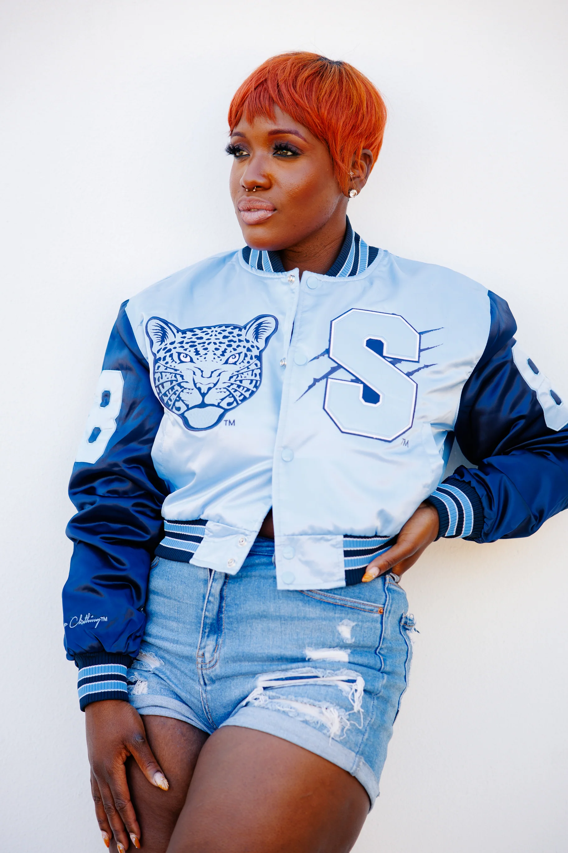 Spelman Limited Edition Women's Satin Jacket in Blue - Image 3