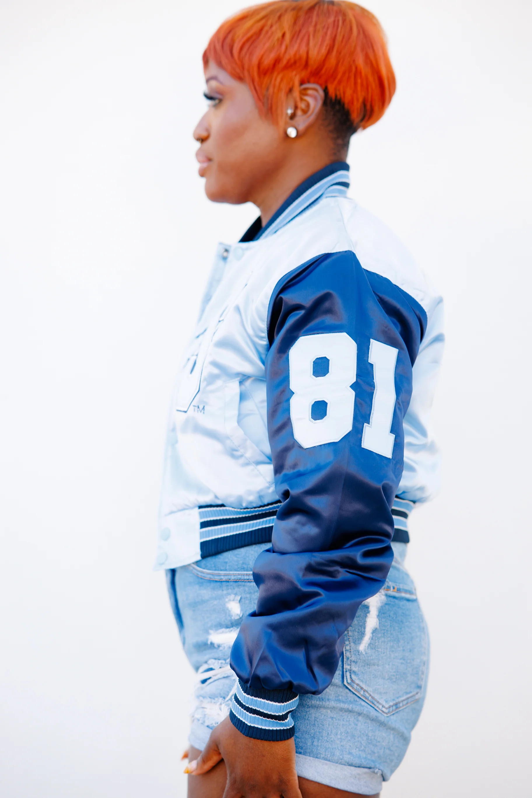 Spelman Limited Edition Women's Satin Jacket in Blue - Image 5