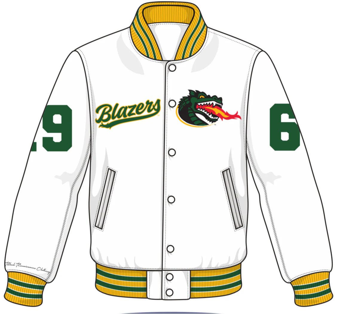 UAB Blazers White Satin Jacket - Image 3