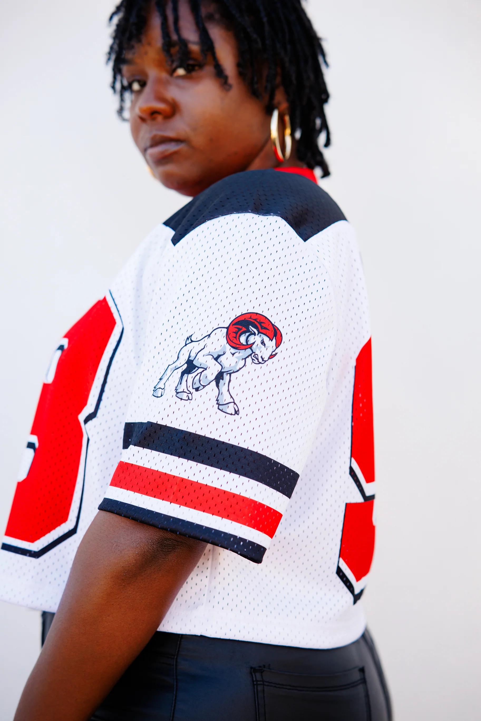 Winston Salem Established Date Womens CROPPED Jersey - Image 3