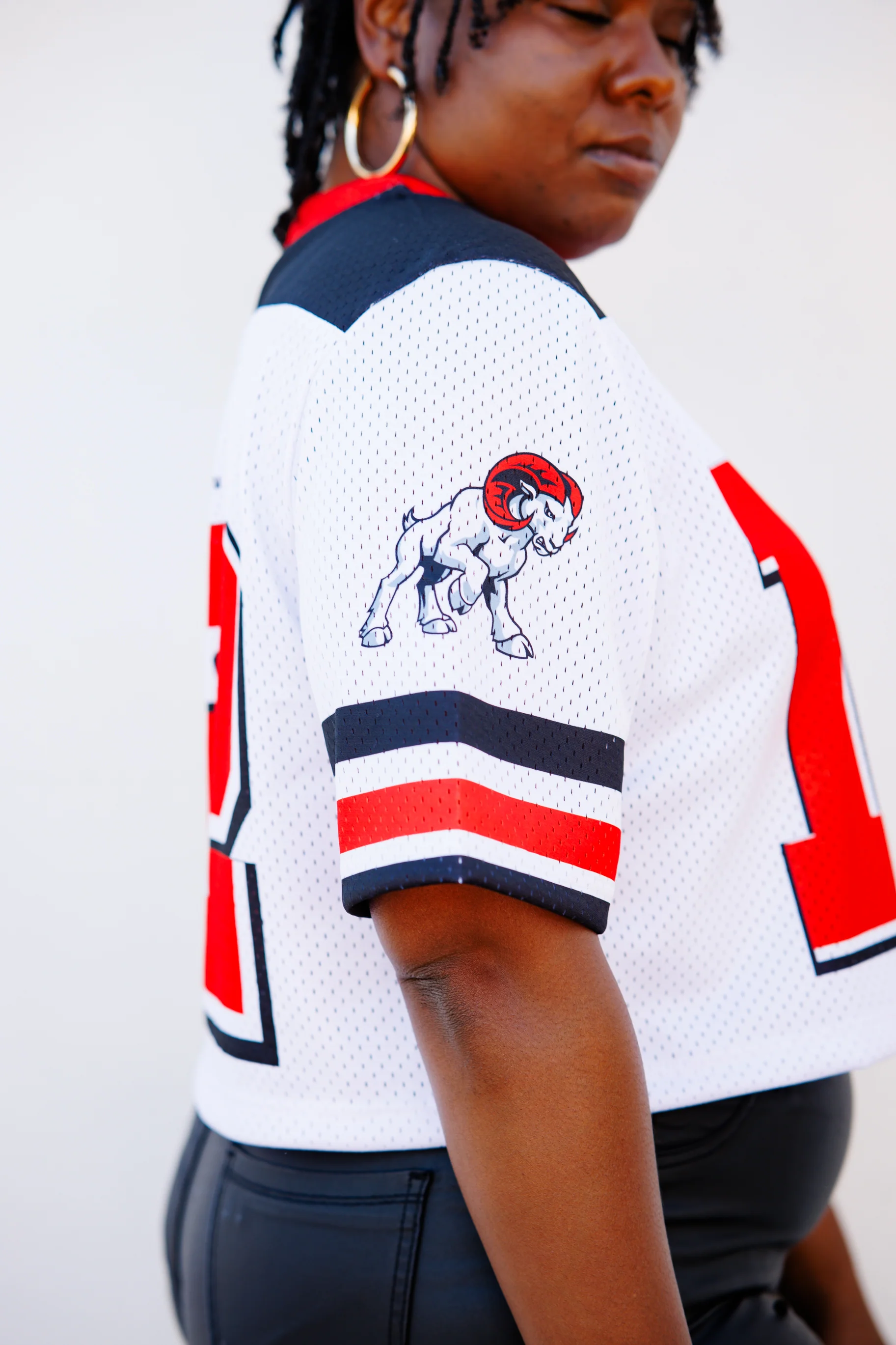 Winston Salem Established Date Womens CROPPED Jersey - Image 4