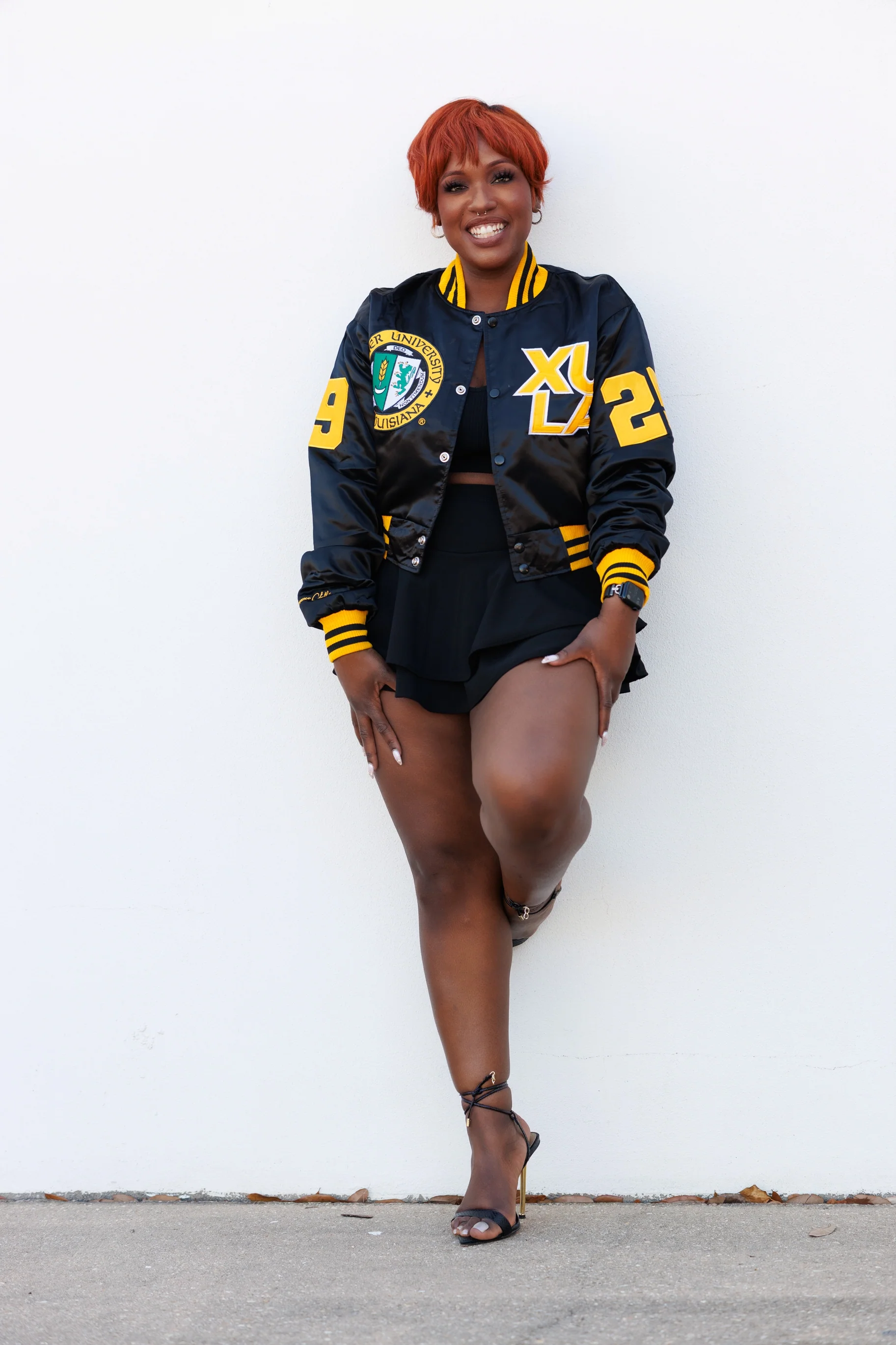 Xavier Limited Edition Copped Satin Jacket in Black - Image 3